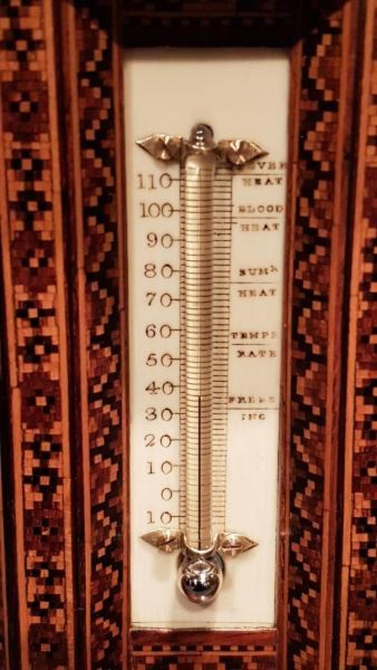 Fine Quality Victorian Tunbridge Ware Thermometer - Image 4