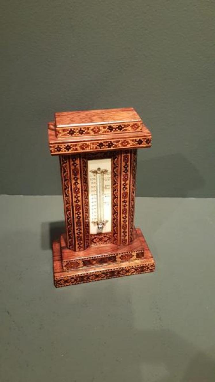 Fine Quality Victorian Tunbridge Ware Thermometer - Image 6