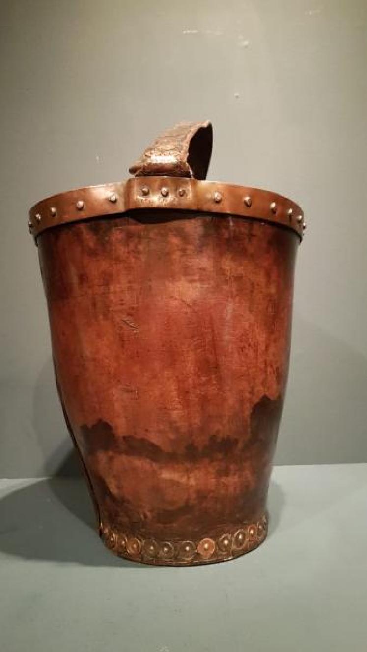 Early Victorian Leather Fire Bucket - Image 3