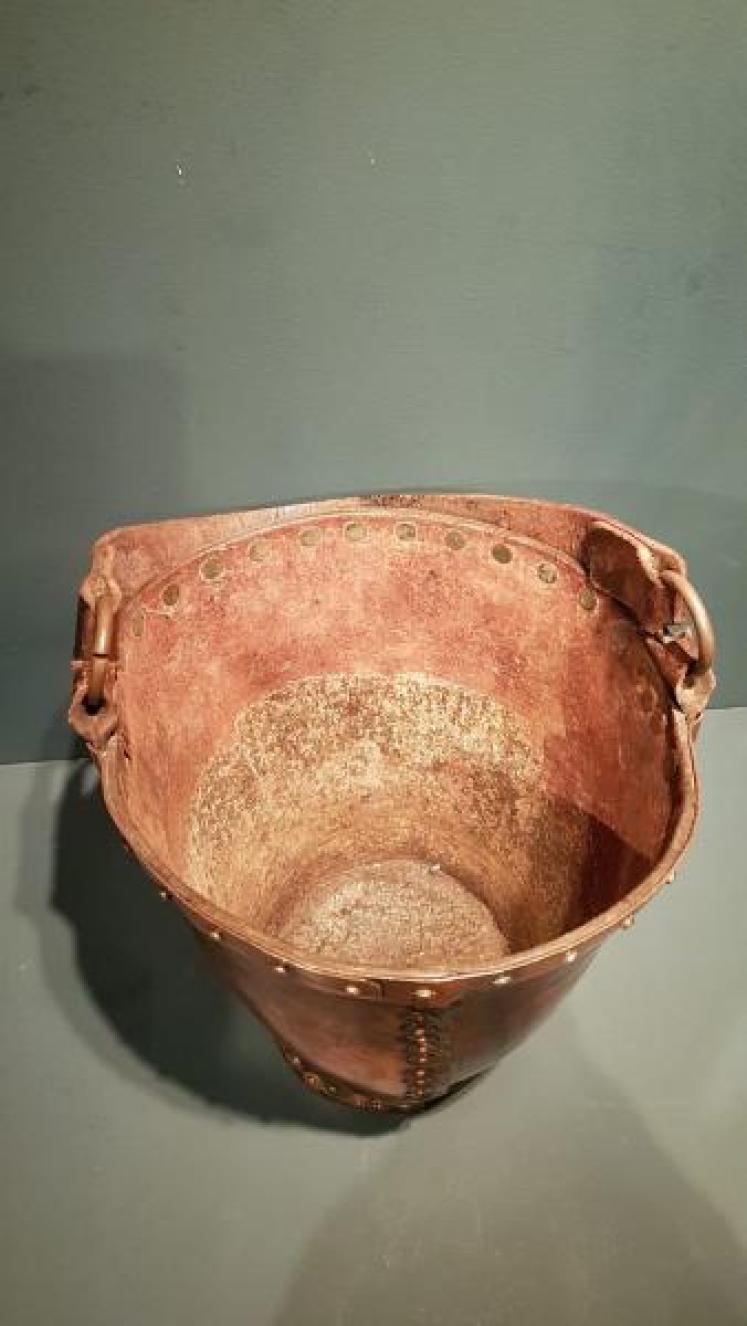 Early Victorian Leather Fire Bucket - Image 4