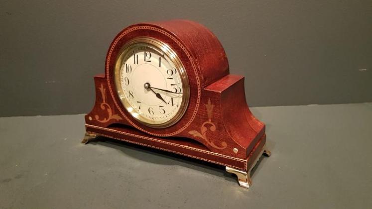 Superb Victorian Mahogany Inlaid Mantel Clock - Image 5