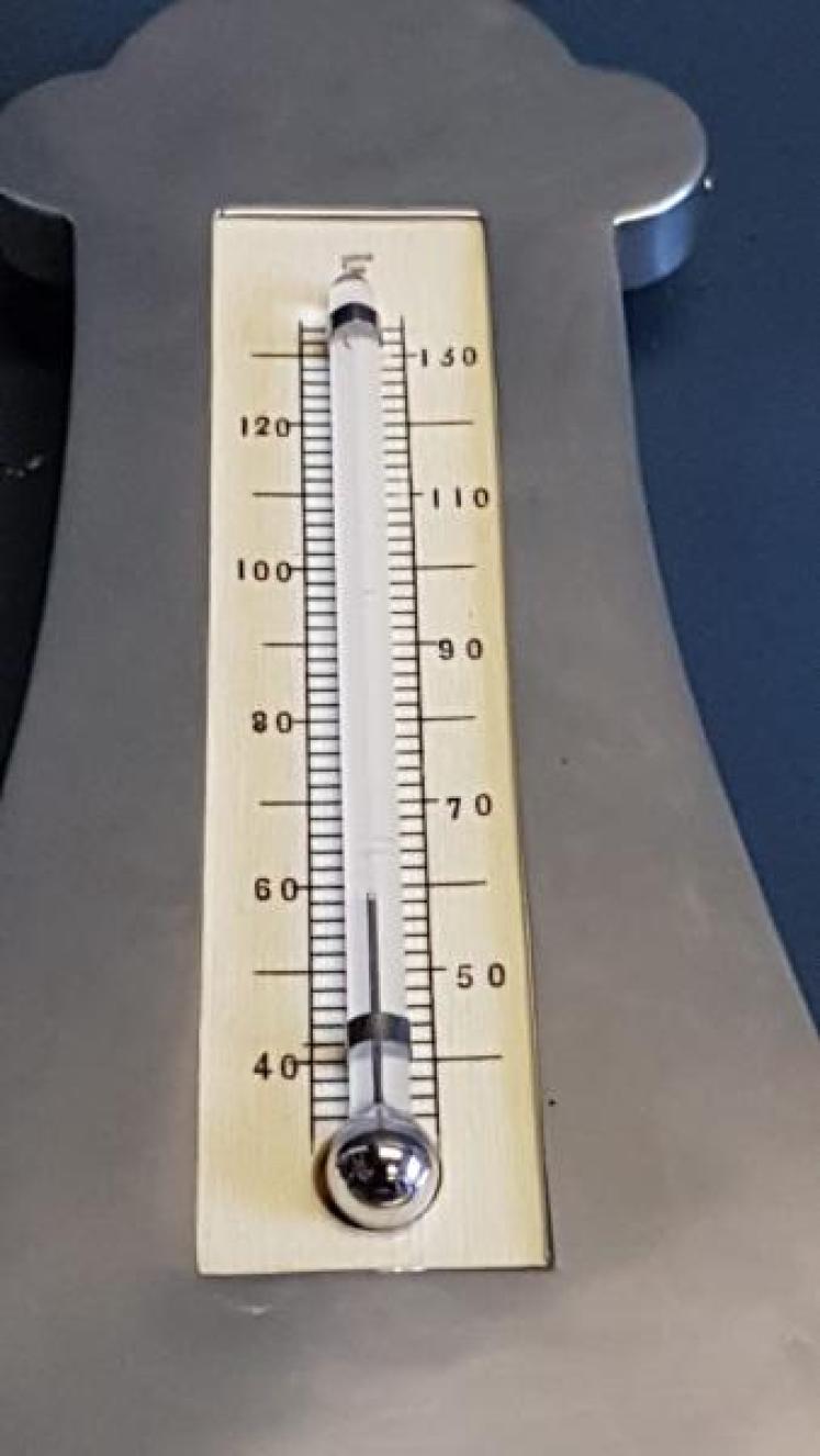  Edwardian Solid Silver Desk Top Thermometer - Image 4