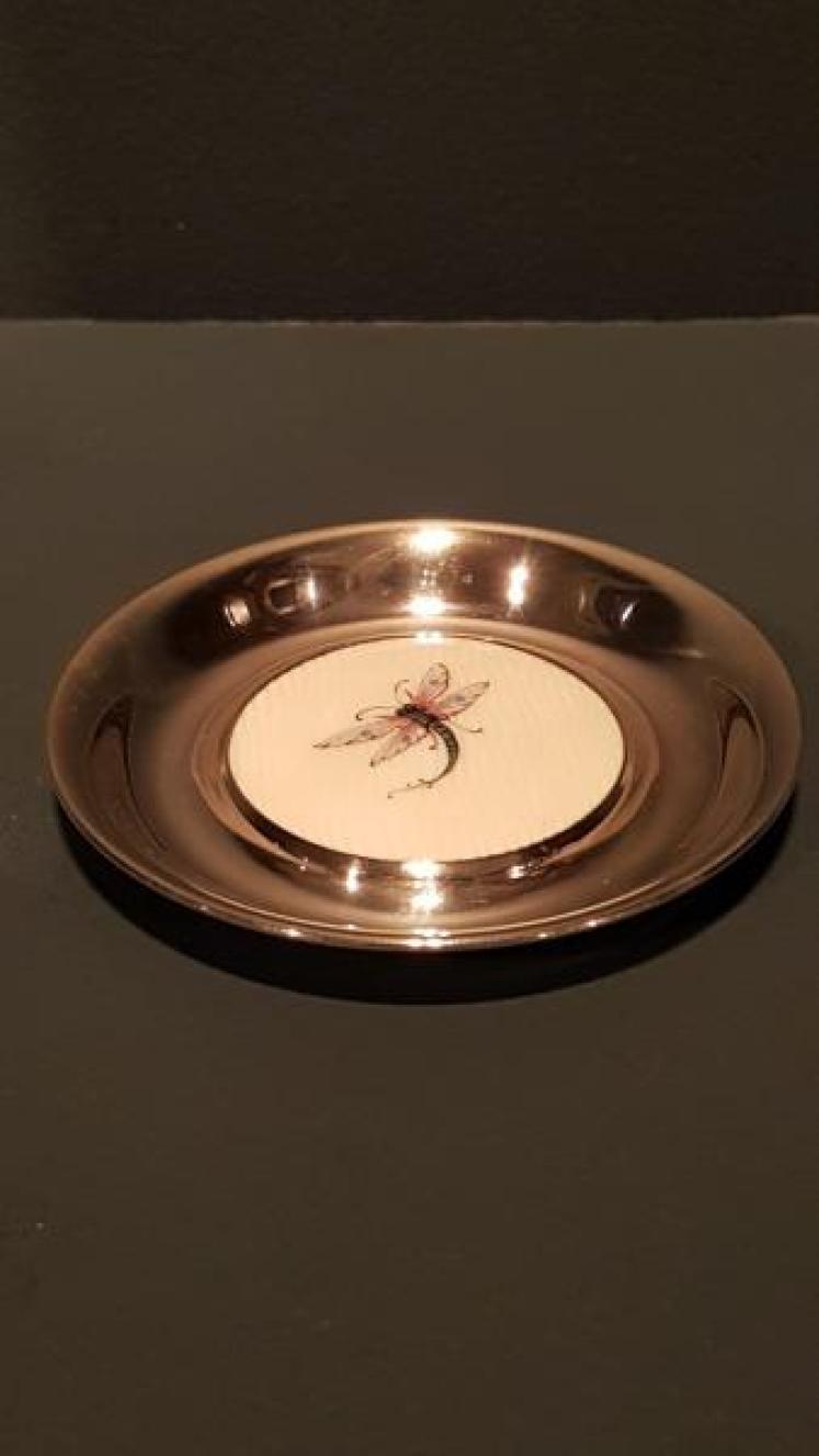Fine Quality Silver and Porcelain Panel Pin Tray - Image 5