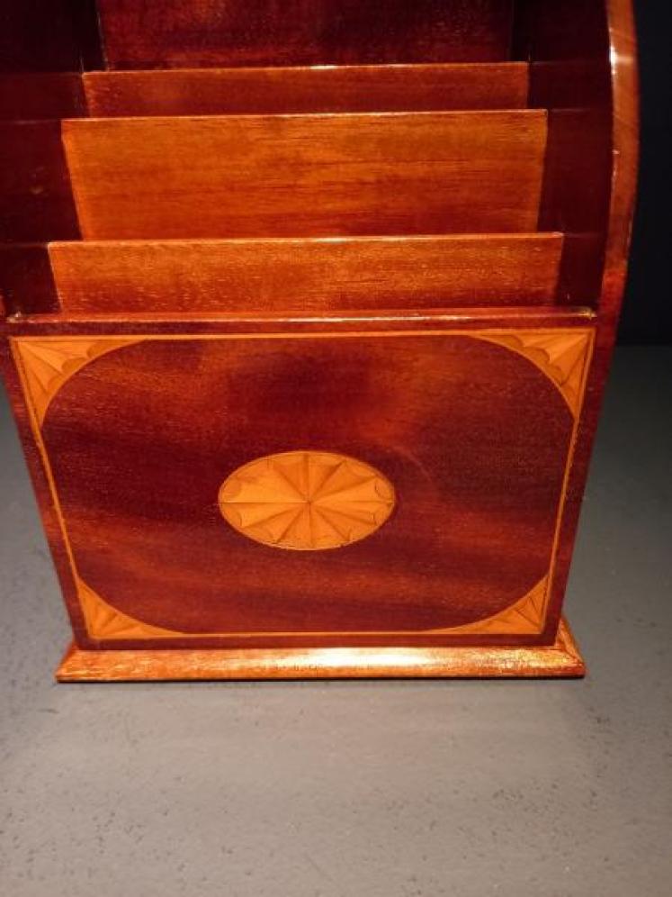 Antique Sheraton Inlaid Letter Rack - Image 2