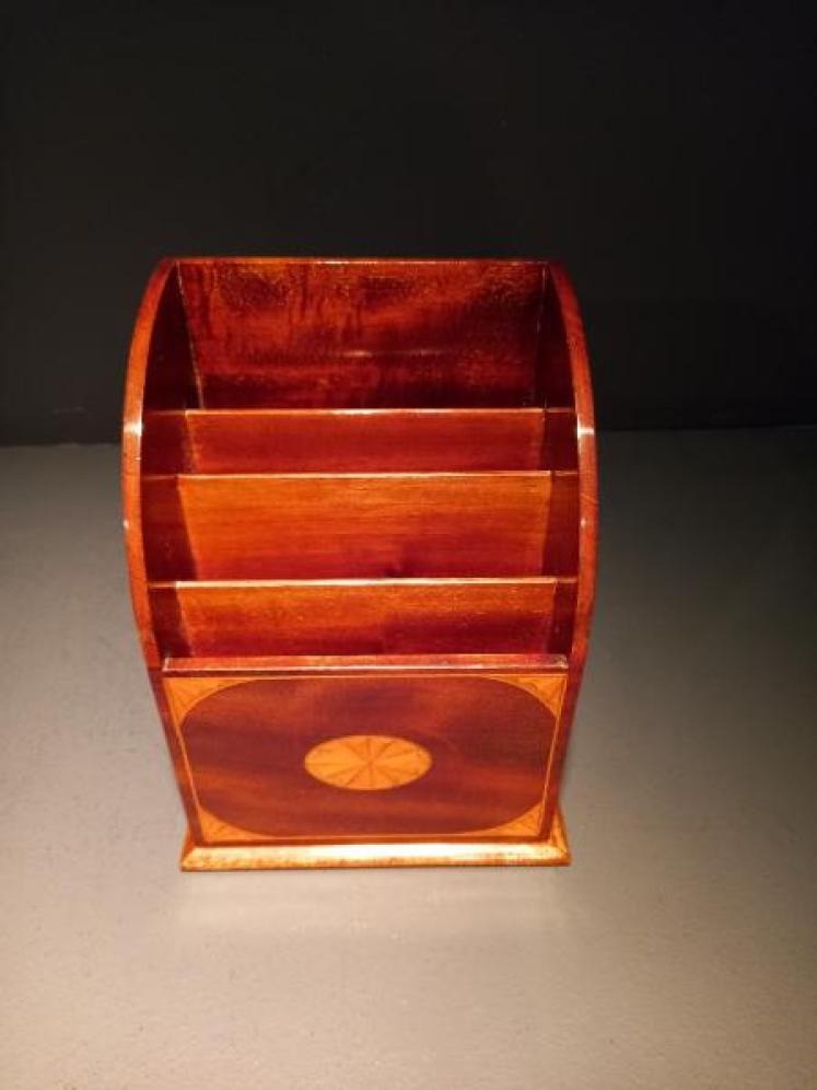 Antique Sheraton Inlaid Letter Rack - Image 6