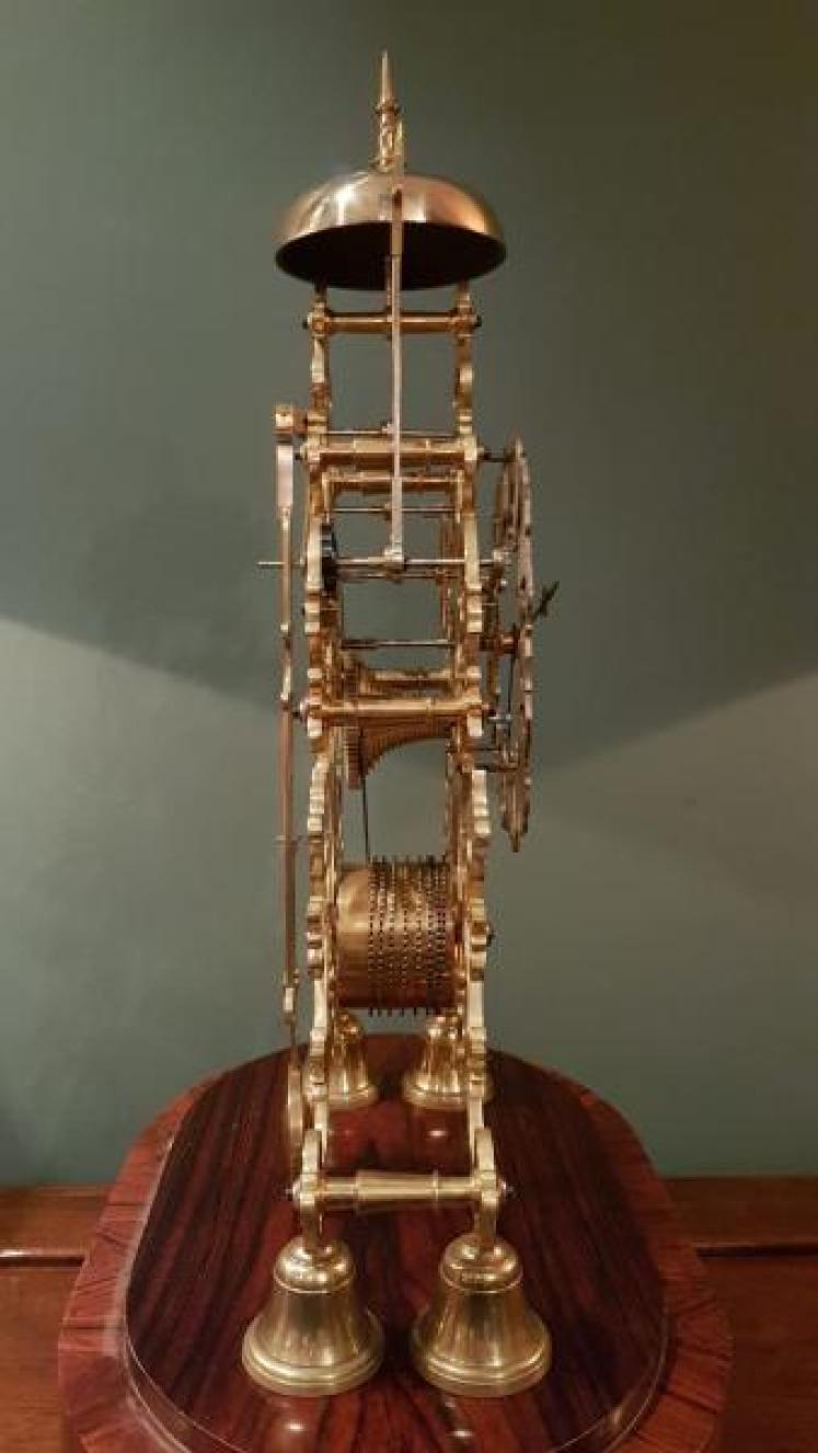 Superb Victorian Rosewood Dent of London Skeleton Clock - Image 4