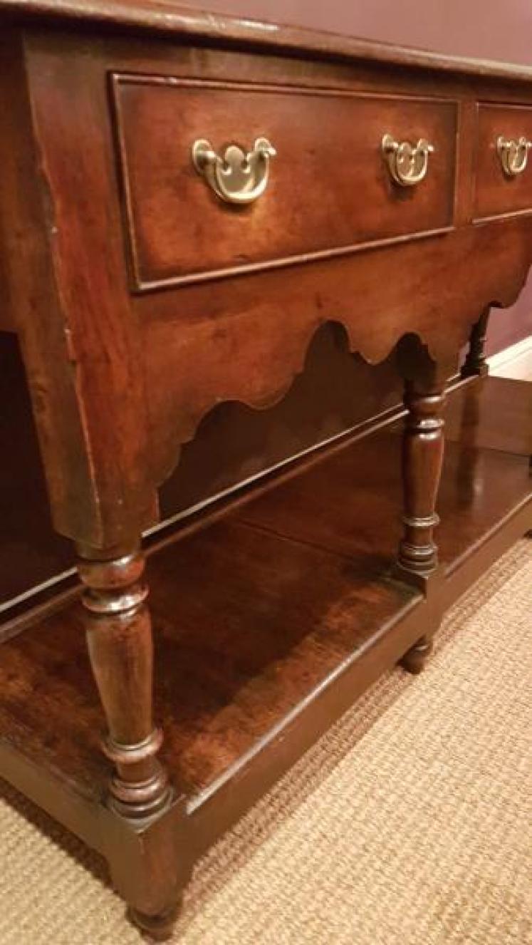 George III Oak Open Pot Board Dresser - Image 3
