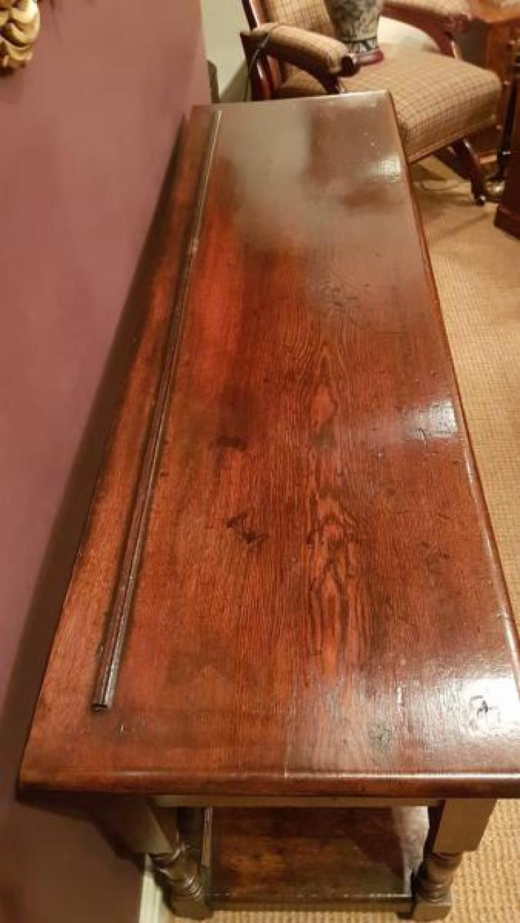 George III Oak Open Pot Board Dresser - Image 4
