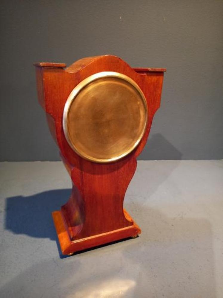 Unusual Edwardian Period Sheraton Inlaid Mantel Clock - Image 6