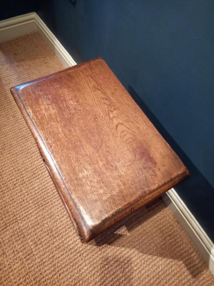 George I Style Oak 'Box' Joint Stool - Image 3