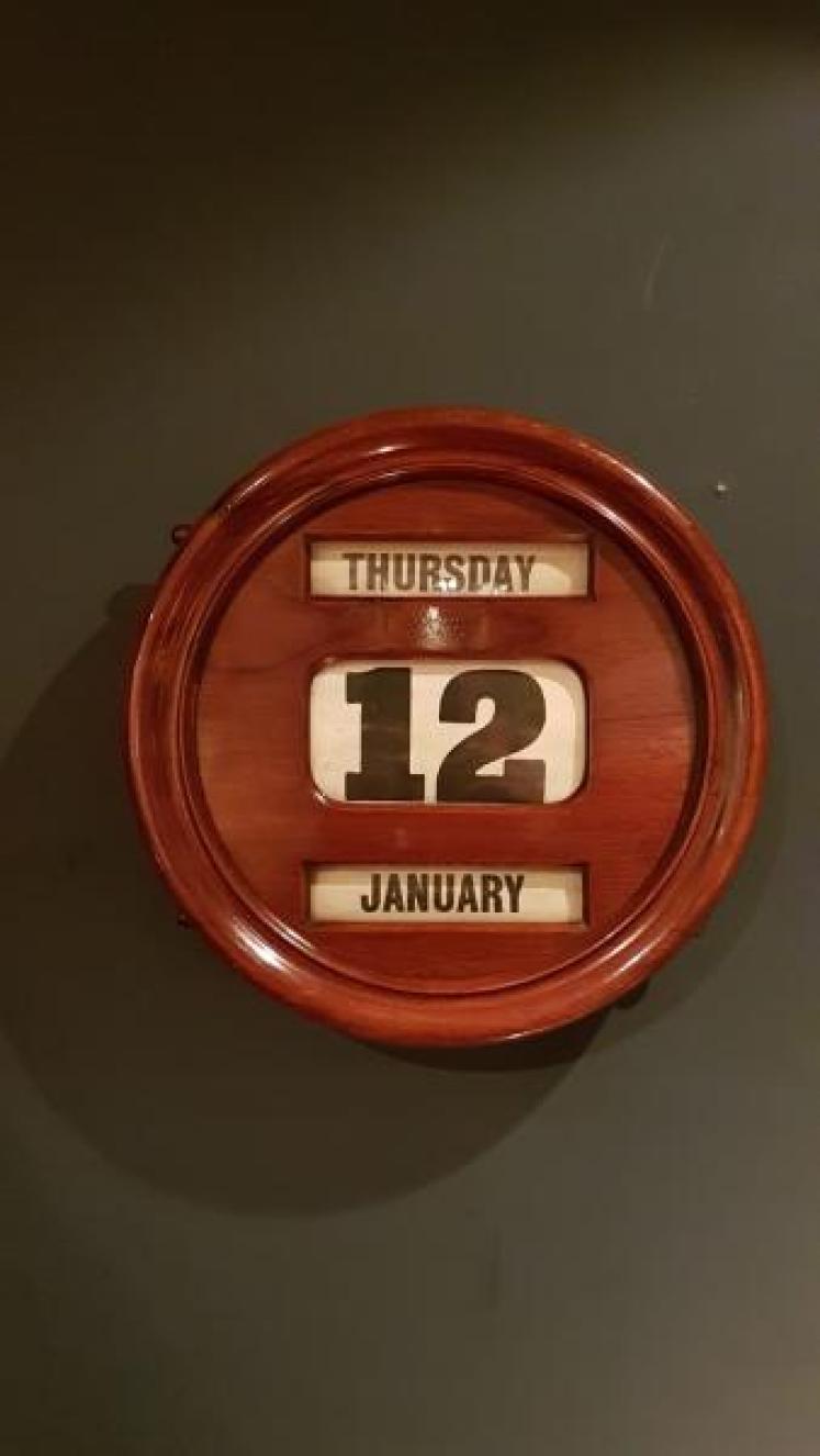 Superb Victorian Walnut Perpetual Wall Calendar - Image 1