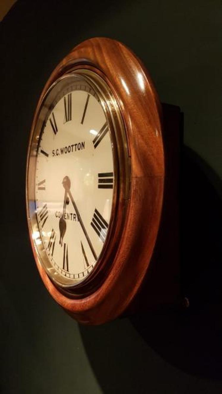 Late Victorian Walnut Cased Fusse Dial Clock - Image 5