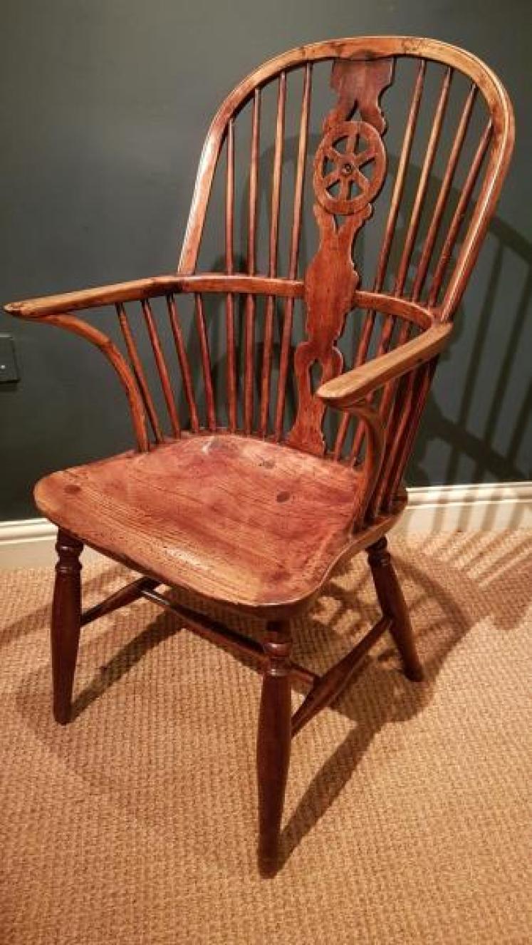 Antique Ash and Elm Windsor Chair - Image 7