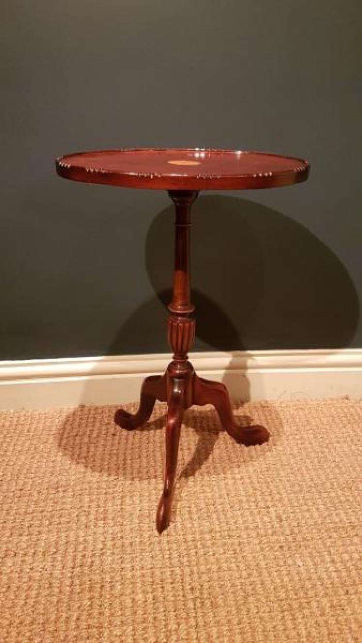 Superior Quality Edwardian Inlaid Mahogany Wine Table - Image 2