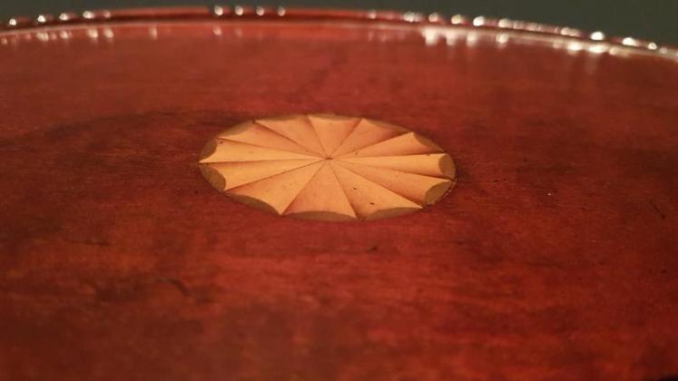 Superior Quality Edwardian Inlaid Mahogany Wine Table - Image 3
