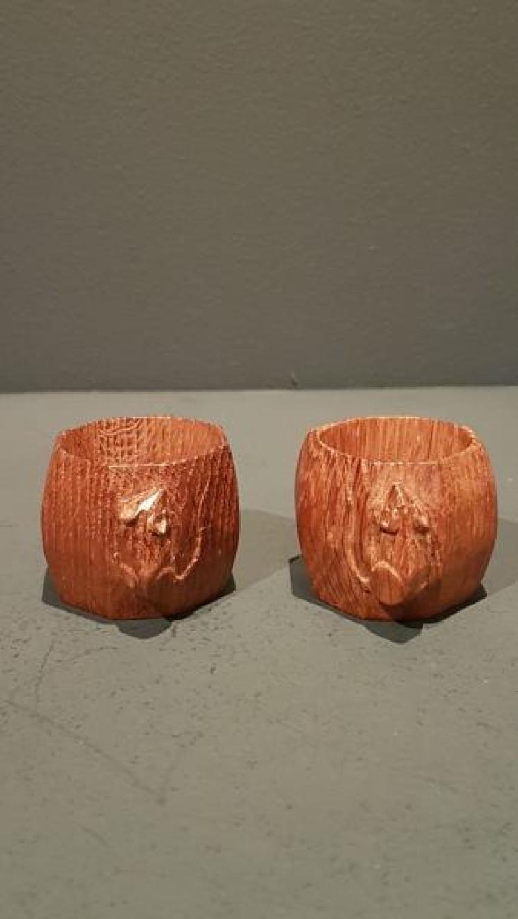 Pair of Thompson of Kilburn Mouseman Napkin Rings - Image 4