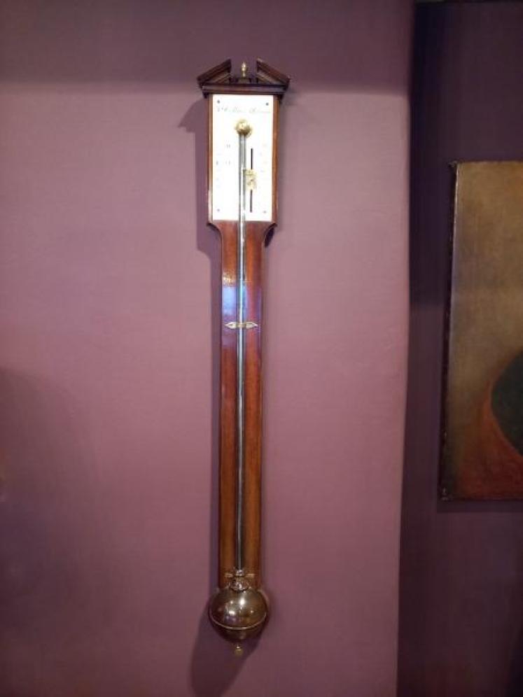 George III Style Mahogany Stick Barometer - Image 1