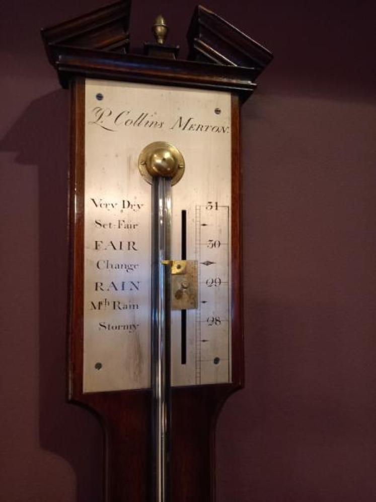 George III Style Mahogany Stick Barometer - Image 3