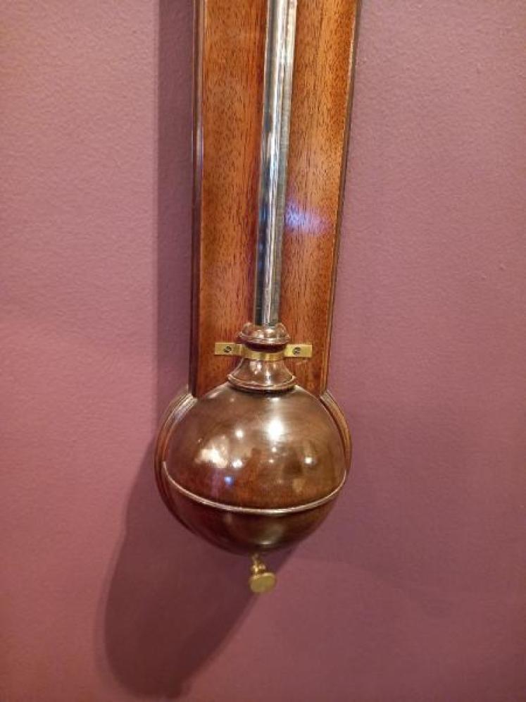 George III Style Mahogany Stick Barometer - Image 6