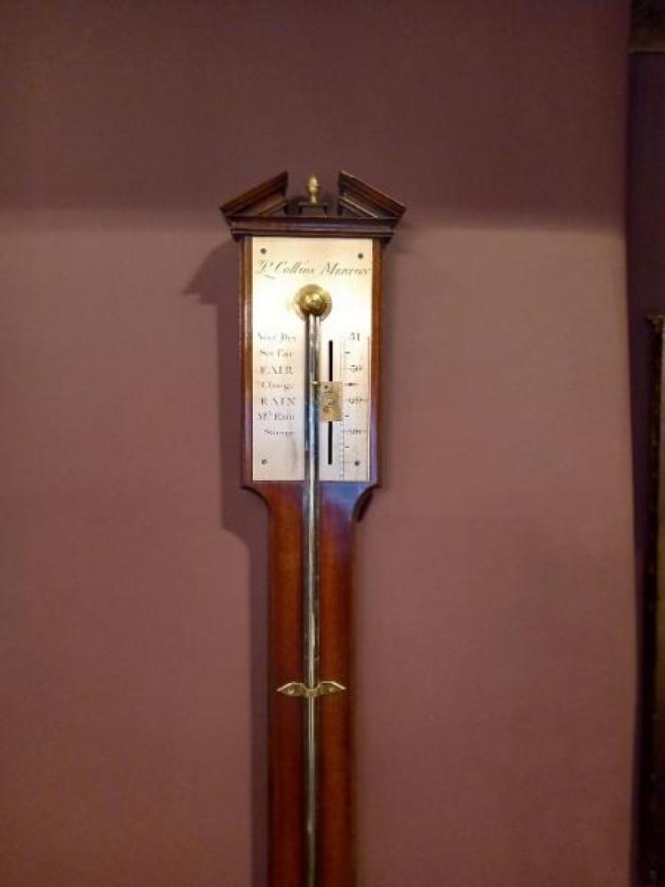 George III Style Mahogany Stick Barometer - Image 7