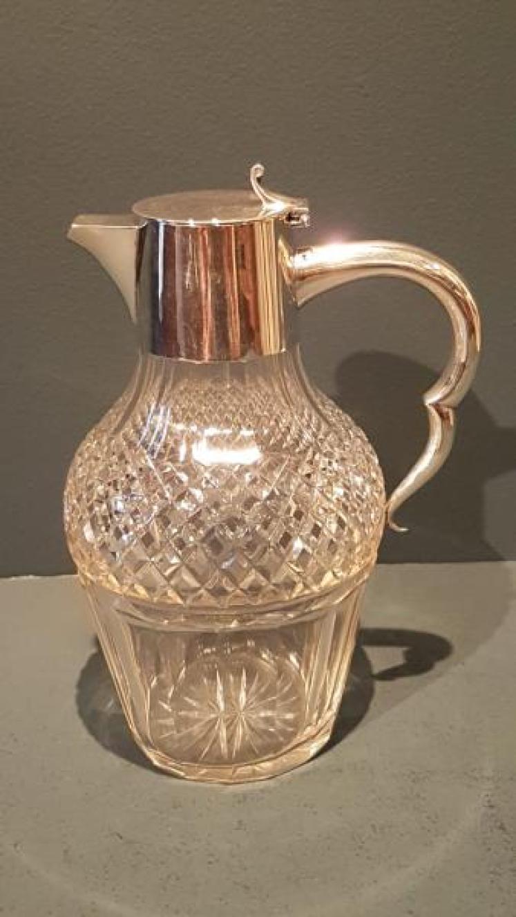 Victorian Silver and Cut Crystal Claret Jug - Image 1