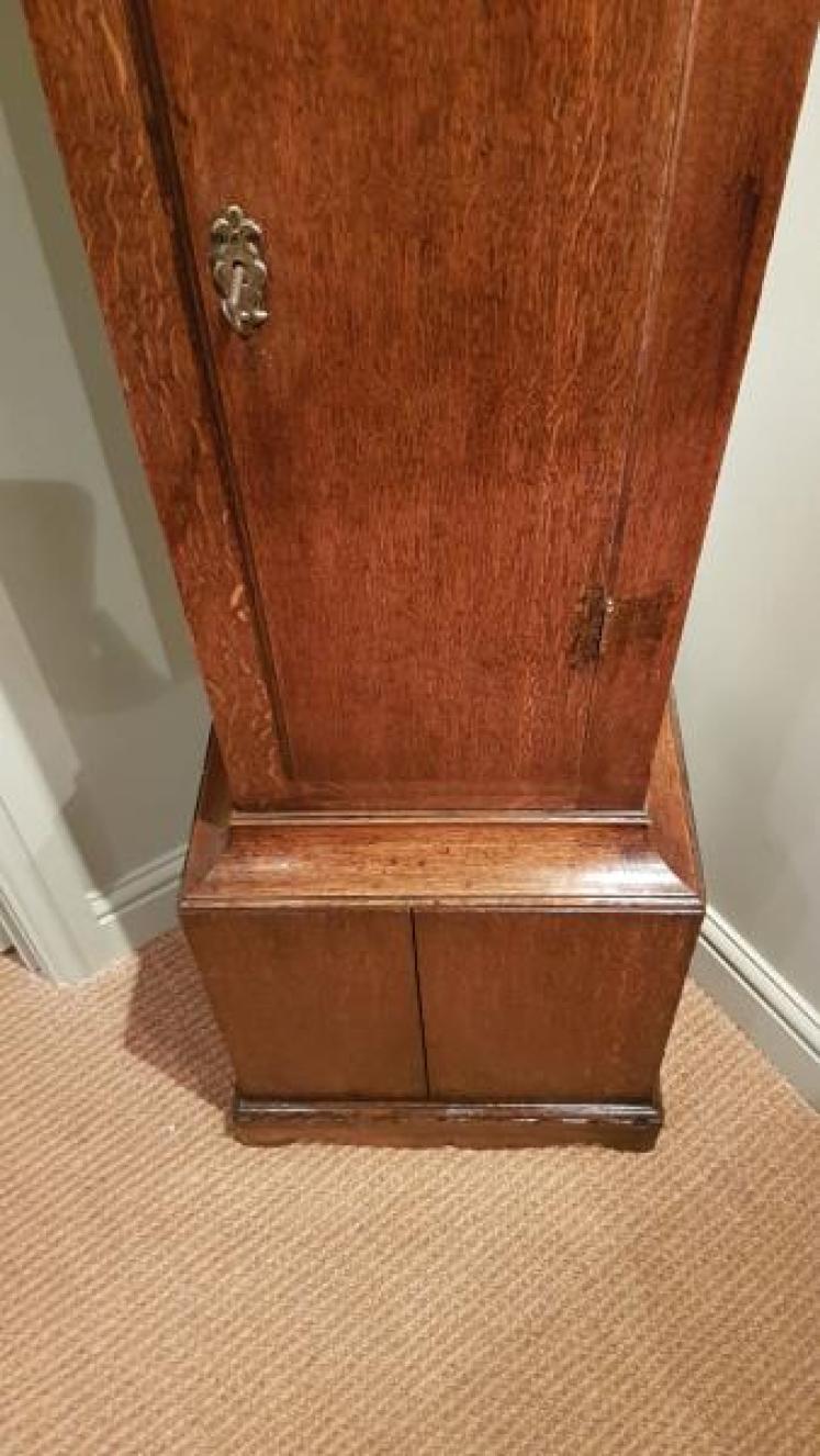 George II Period Oak Cottage Longcase Clock - Image 5