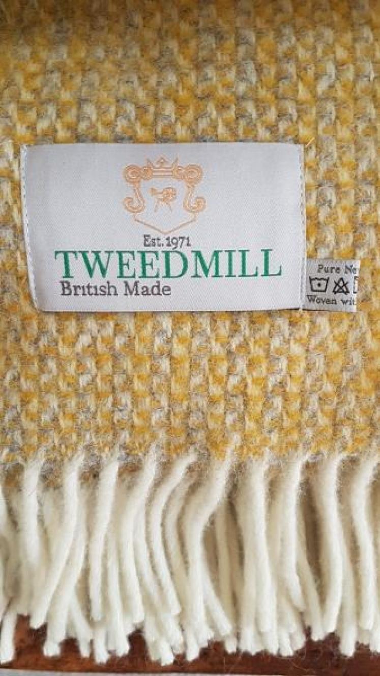 Tweedmill Illusion Yellow and Grey Throw - Image 2