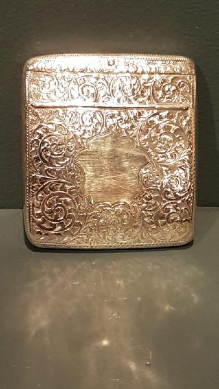Unusual Edwardian Silver Card Case - Image 2