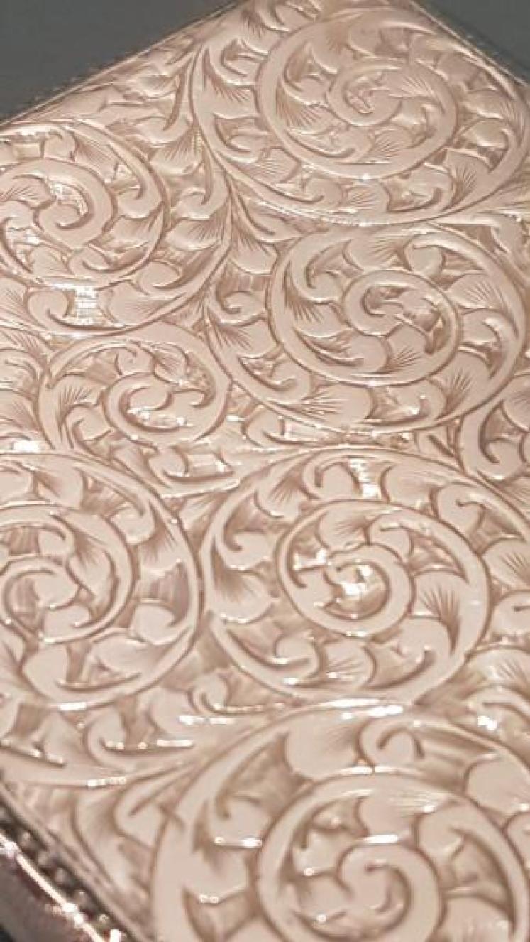 Unusual Edwardian Silver Card Case - Image 4