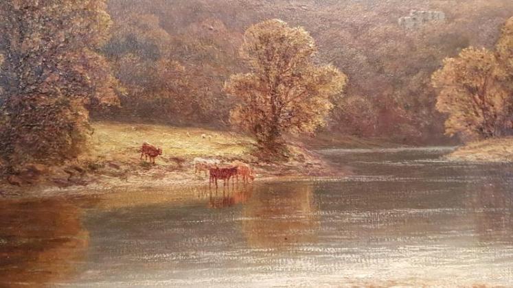 William Mellor Oil on Canvas Barden Tower from Bolton Woods - Image 4