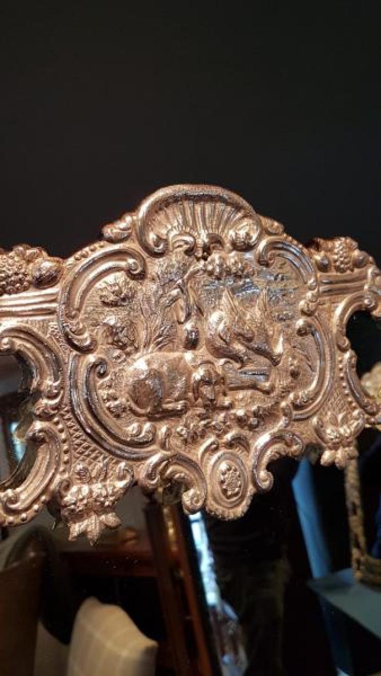 Superb Large Antique Silver Mirror - Image 3