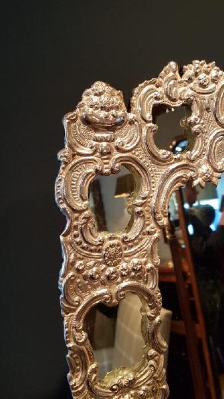 Superb Large Antique Silver Mirror - Image 4