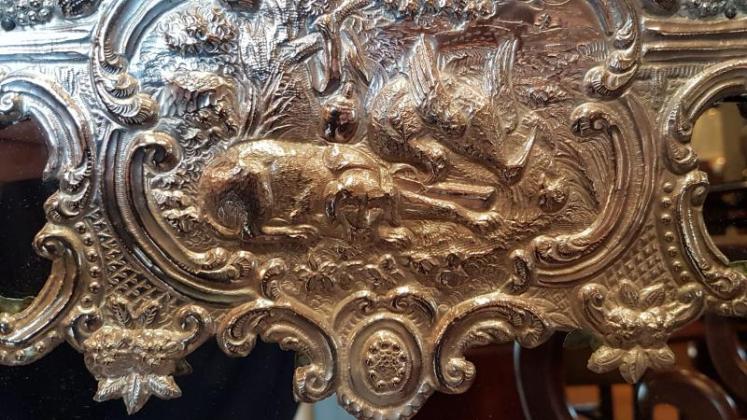 Superb Large Antique Silver Mirror - Image 5