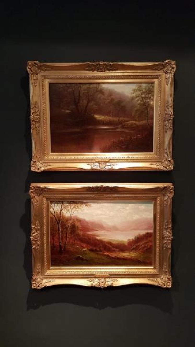  Pair Victorian of William Mellor Oil Paintings - Image 1
