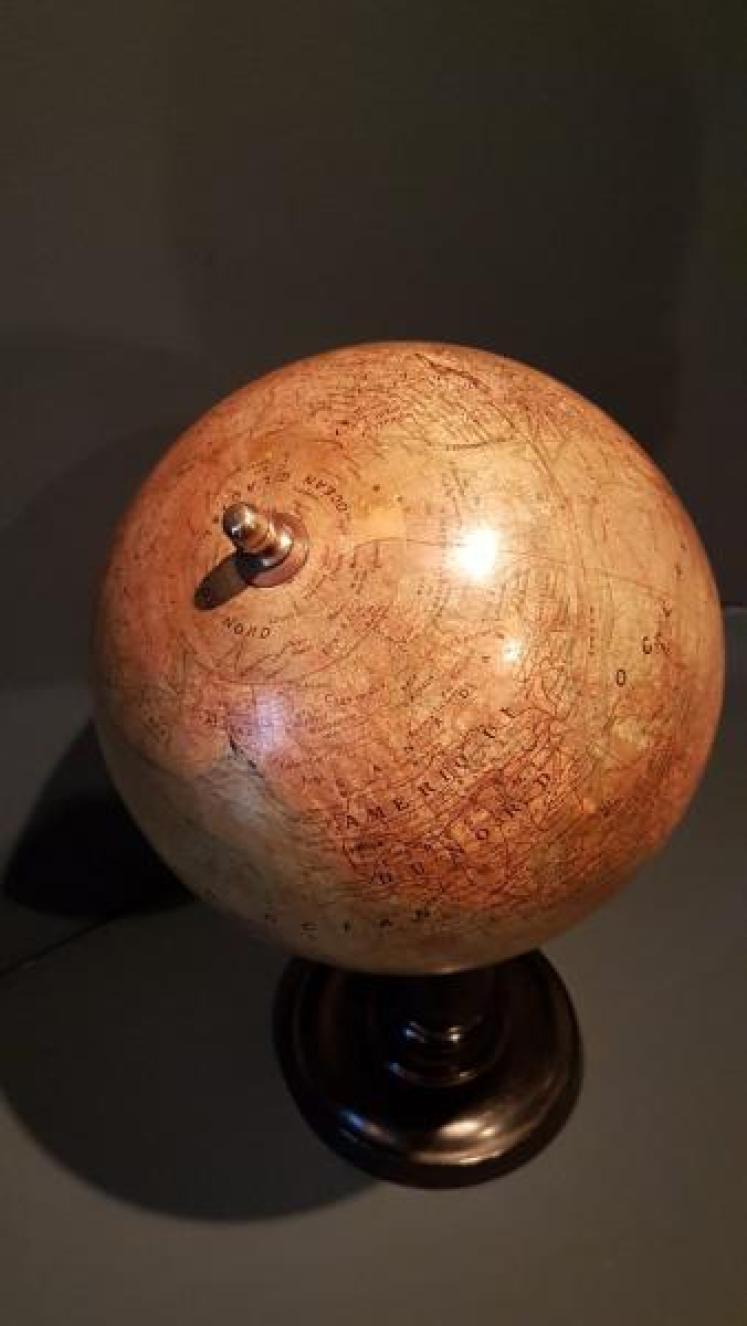 1930's Paris Made Paper Mache Globe - Image 5
