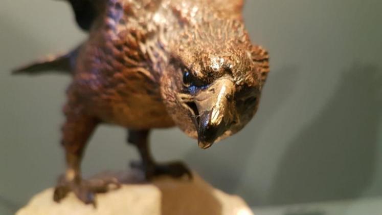 Late 19th Century Austrian Cold Painted Bronze Eagle - Image 2
