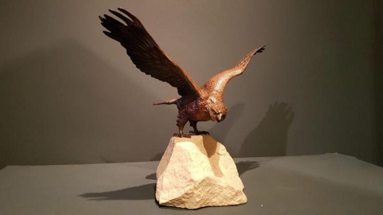 Late 19th Century Austrian Cold Painted Bronze Eagle - Image 4