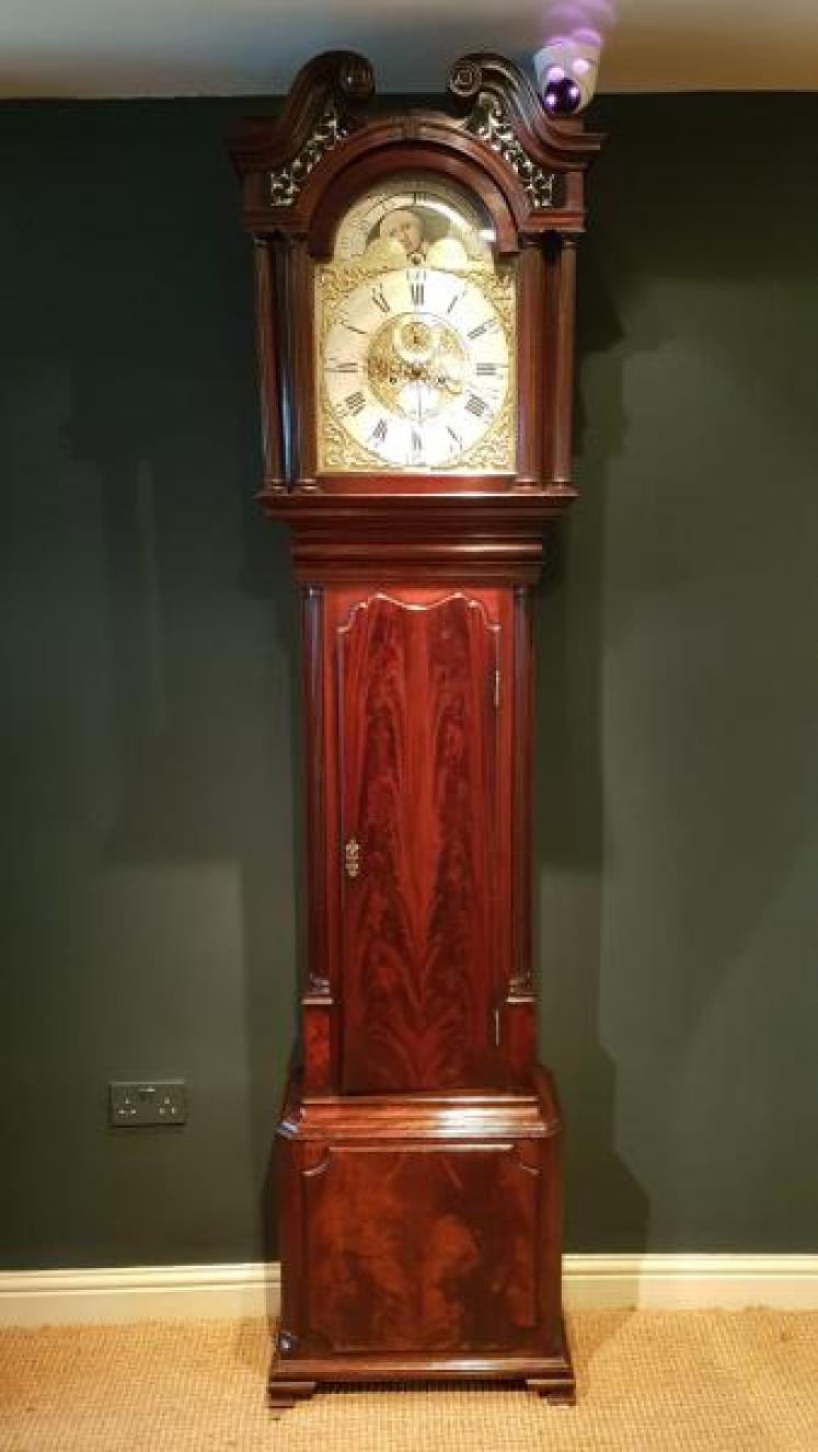 George III Mahogany 8 Day Liverpool Longcase Clock - Image 1