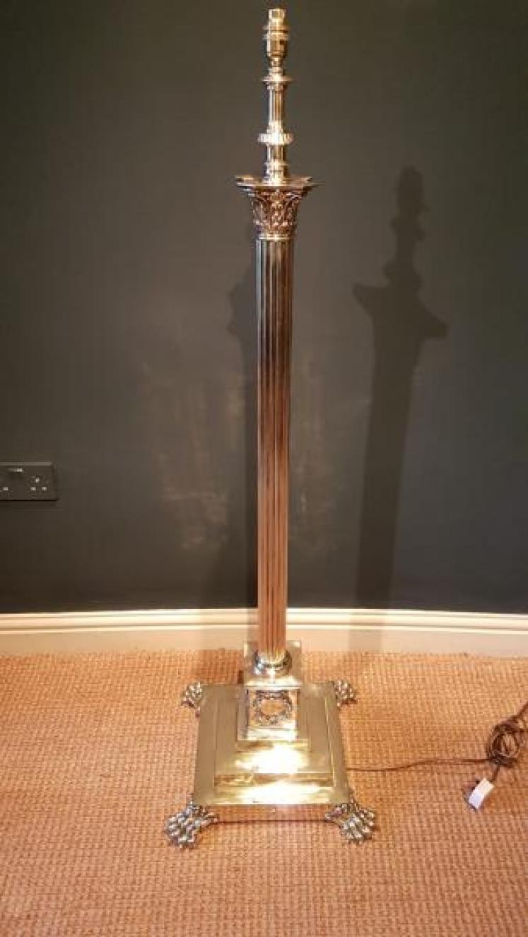 Superb Victorian Cast Brass Standard Lamp - Image 1