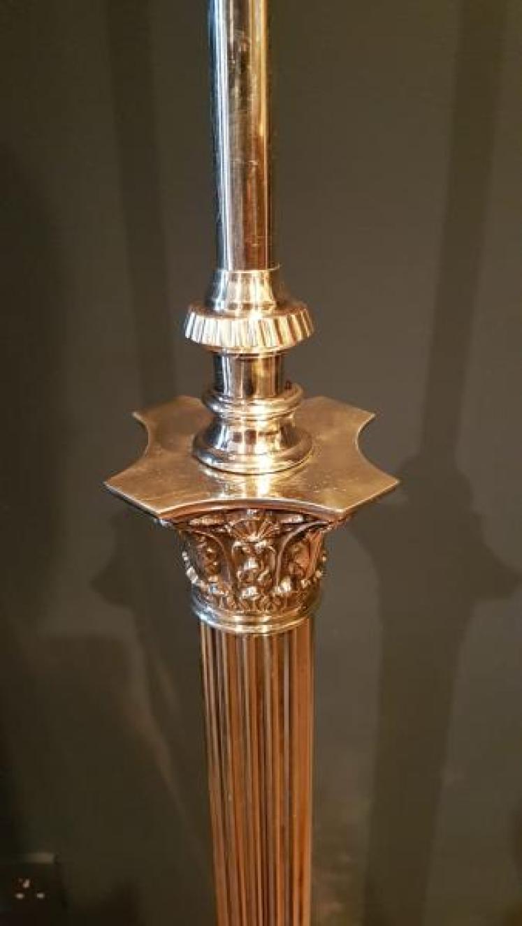 Superb Victorian Cast Brass Standard Lamp - Image 2