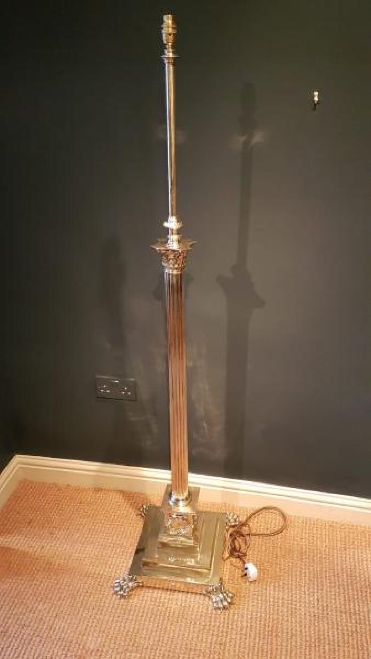 Superb Victorian Cast Brass Standard Lamp - Image 3