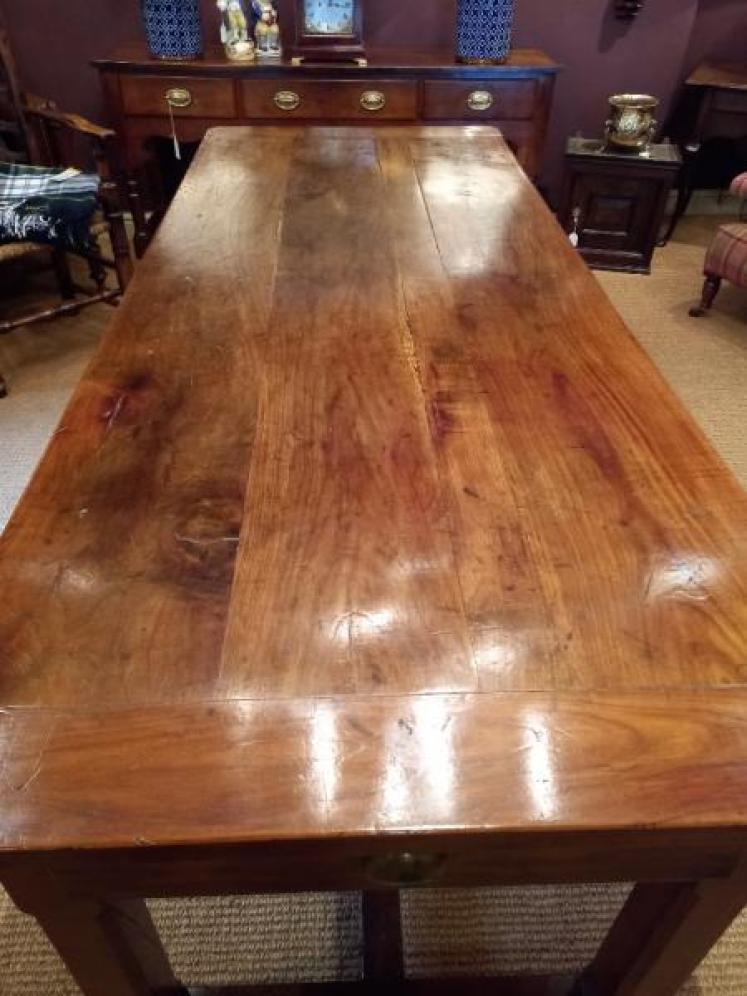 George III Period Elm Planked Top Farmhouse Table - Image 2