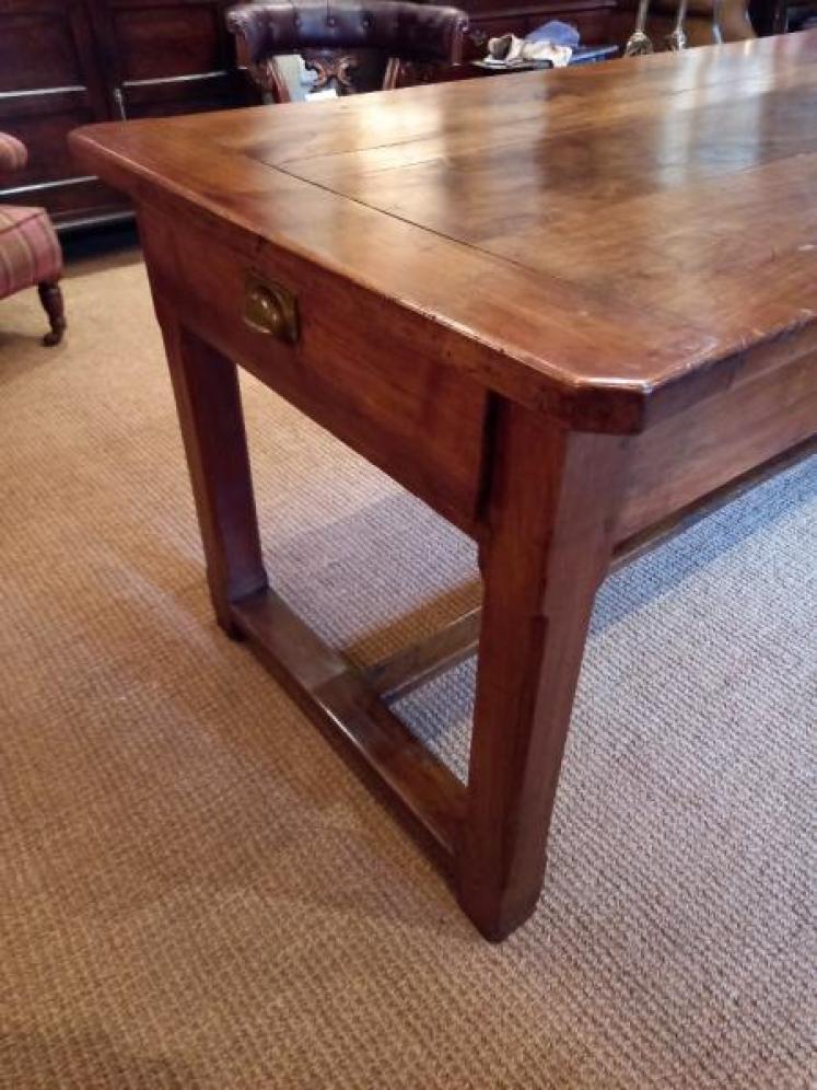 George III Period Elm Planked Top Farmhouse Table - Image 4