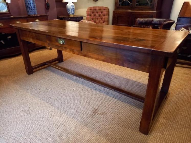 George III Period Elm Planked Top Farmhouse Table - Image 6