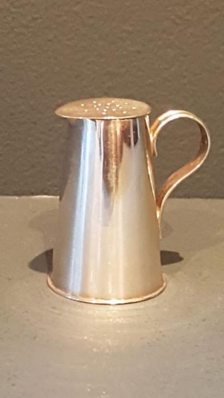 Unusual Victorian Chester Silver Jug Pounce Pot - Image 1