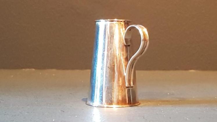 Unusual Victorian Chester Silver Jug Pounce Pot - Image 2