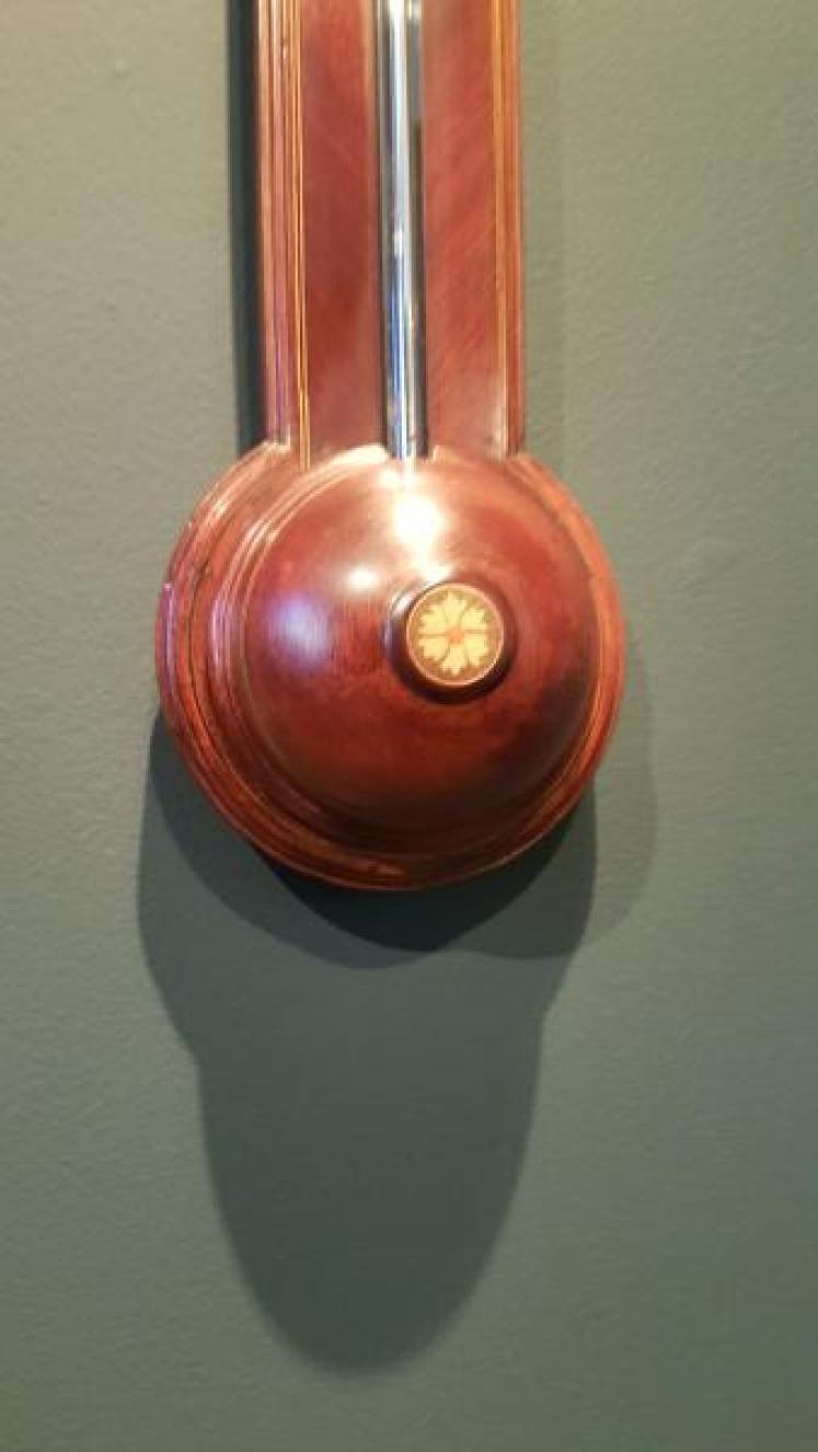Antique Sheraton Inlaid Derby Stick Barometer - Image 5
