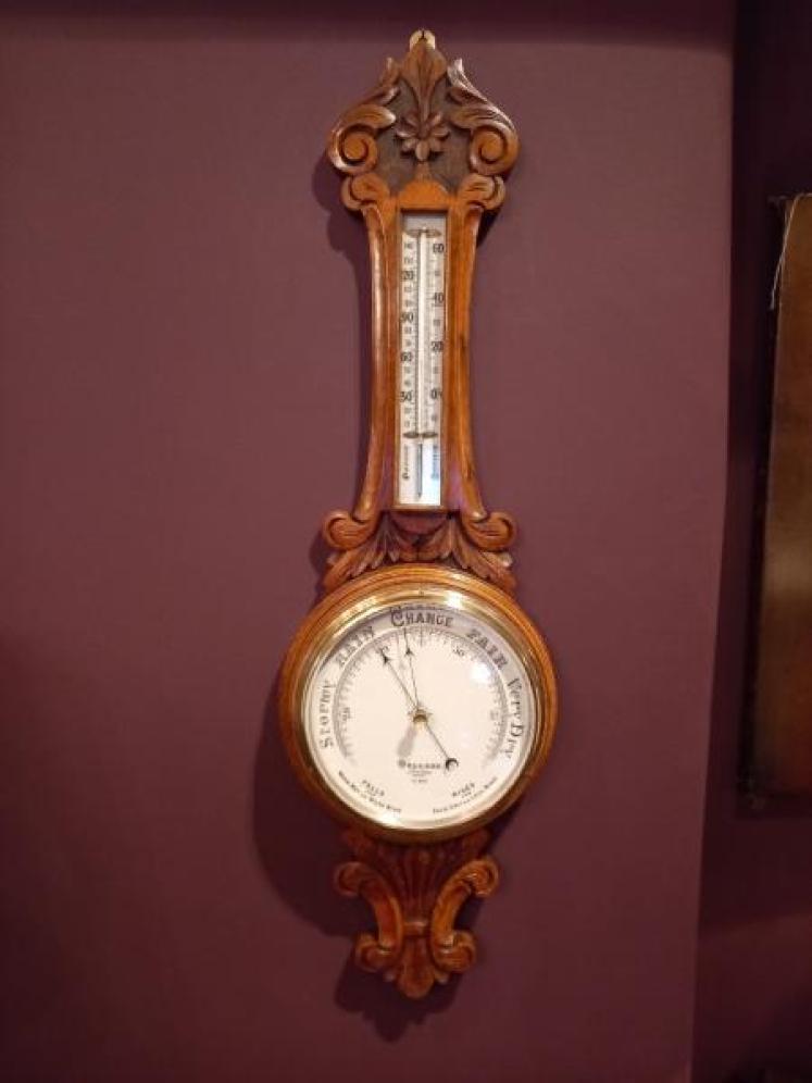 Mid Victorian Dolland of London Banjo Barometer - Image 1
