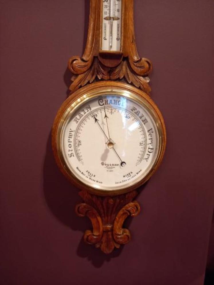 Mid Victorian Dolland of London Banjo Barometer - Image 2