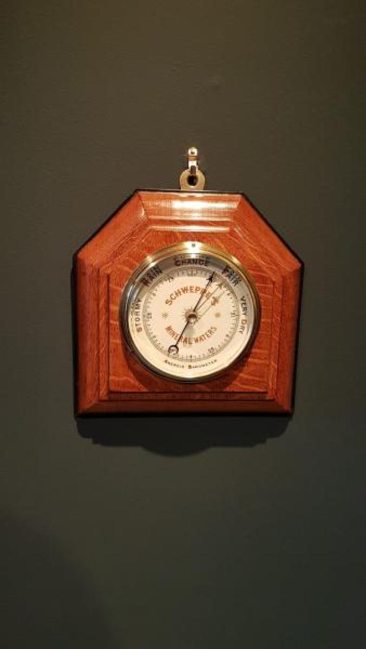 Edwardian Oak Schweppes Promotional Barometer - Image 1